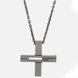 Gucci Cutout G Cross Necklace With Dustbag And Box